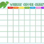 10 Best Blank Weekly Chore Chart Printable Templates Printablee