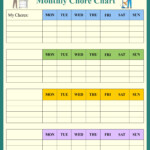 10 Best Monthly Chore Chart Printable Templates Printablee