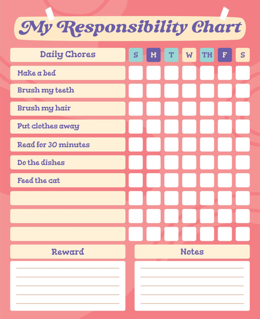 10 Best Printable Responsibility Chore Chart Printablee