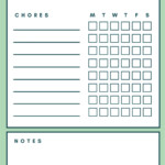 10 Best Printable Weekly Chore Chart Printablee