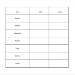 13 Sample Weekly Chore Chart Templates Free Sample Example Format