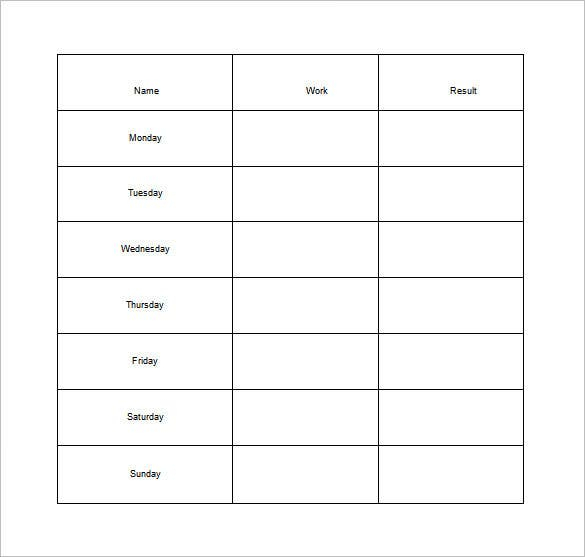 13 Sample Weekly Chore Chart Templates Free Sample Example Format 