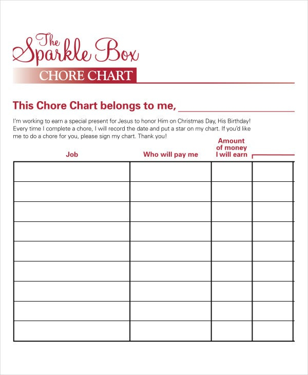 15 Printable Chore Chart Free PDF Documents Download Free 