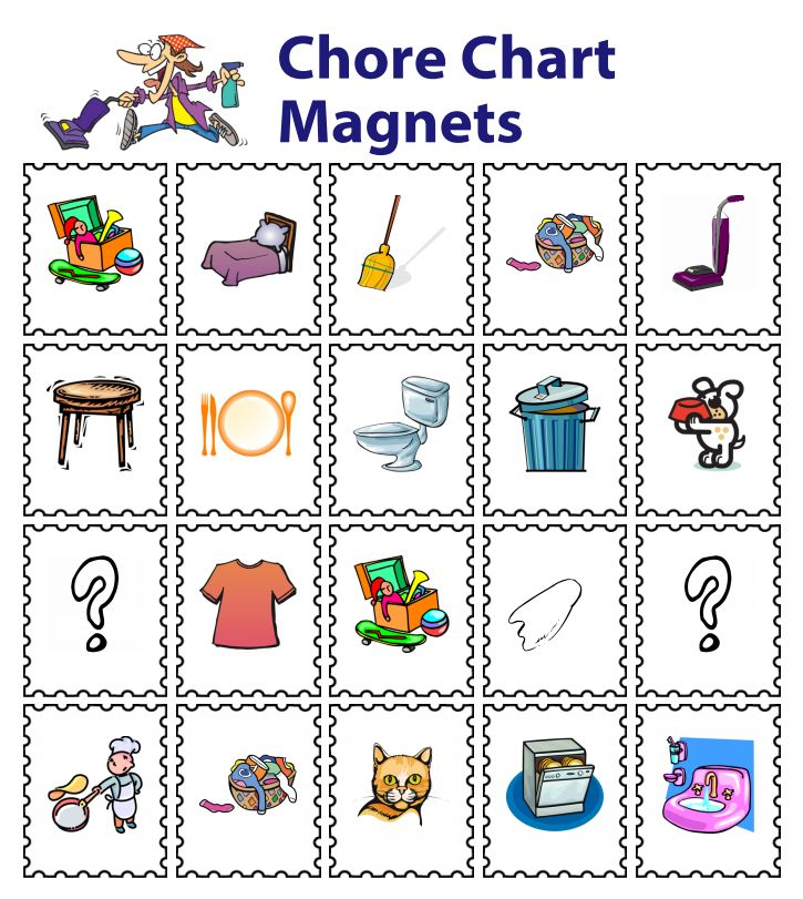 20 Printed Magnets For Kids Chore Chart Chores Kids Schedule