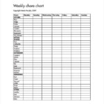 30 Weekly Chore Chart Templates DOC Excel Free Premium Templates