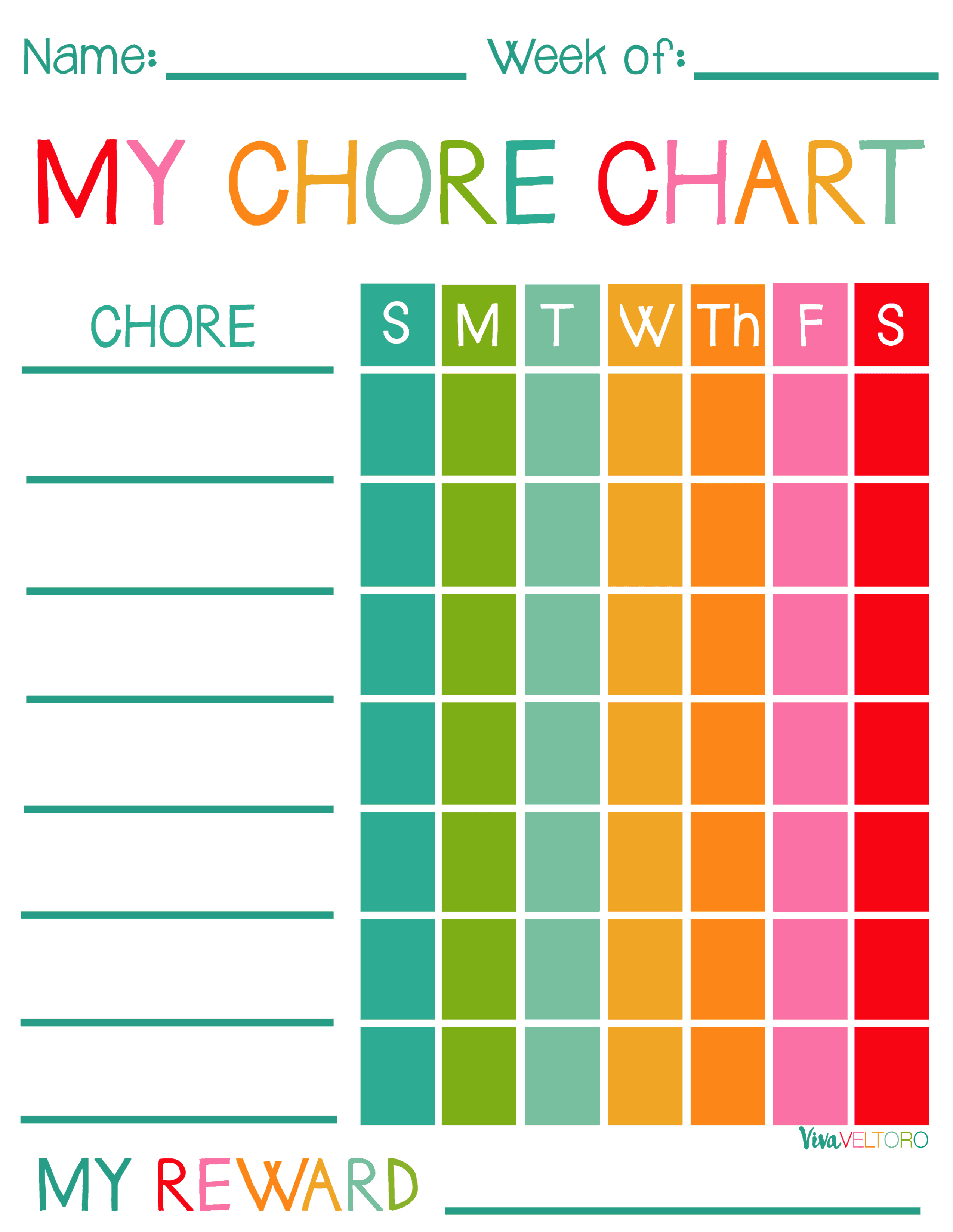 43 Free Chore Chart Templates For Kids Template Lab Free Printable 