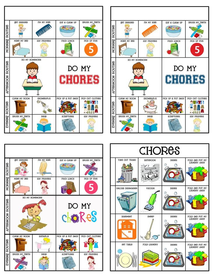 5 Year Old Chore Chart Printable Tableau T ches M nag res Enfant Et 