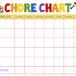 Chore Chart Blank Jumping Jax Designs