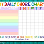 Chore Chart For Kids Chore Chart Printable Chore List Kids