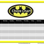 Chore Chart Template