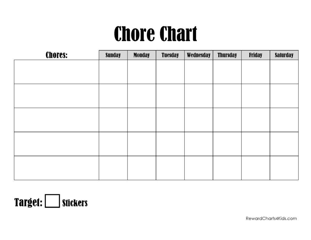 Chore Chart Template