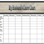 Classified Mom Wordless Wednesday Husband s Chore Chart Chore