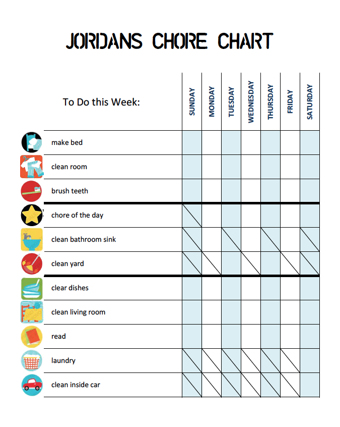 Crazy Printable Chore Chart For 7 Year Old Russell Website