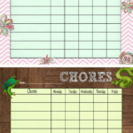 Creatively Quirky At Home Free Printable Chore Chart Also Earning