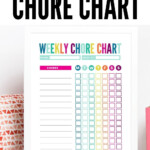 Cute Colorful Free Customizable Chore Chart Printable Chore Chart