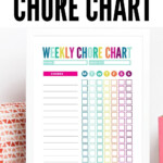Cute Colorful Free Customizable Chore Chart Printable Kids Chore
