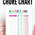 Cute Colorful Free Customizable Chore Chart Printable Kids Chore