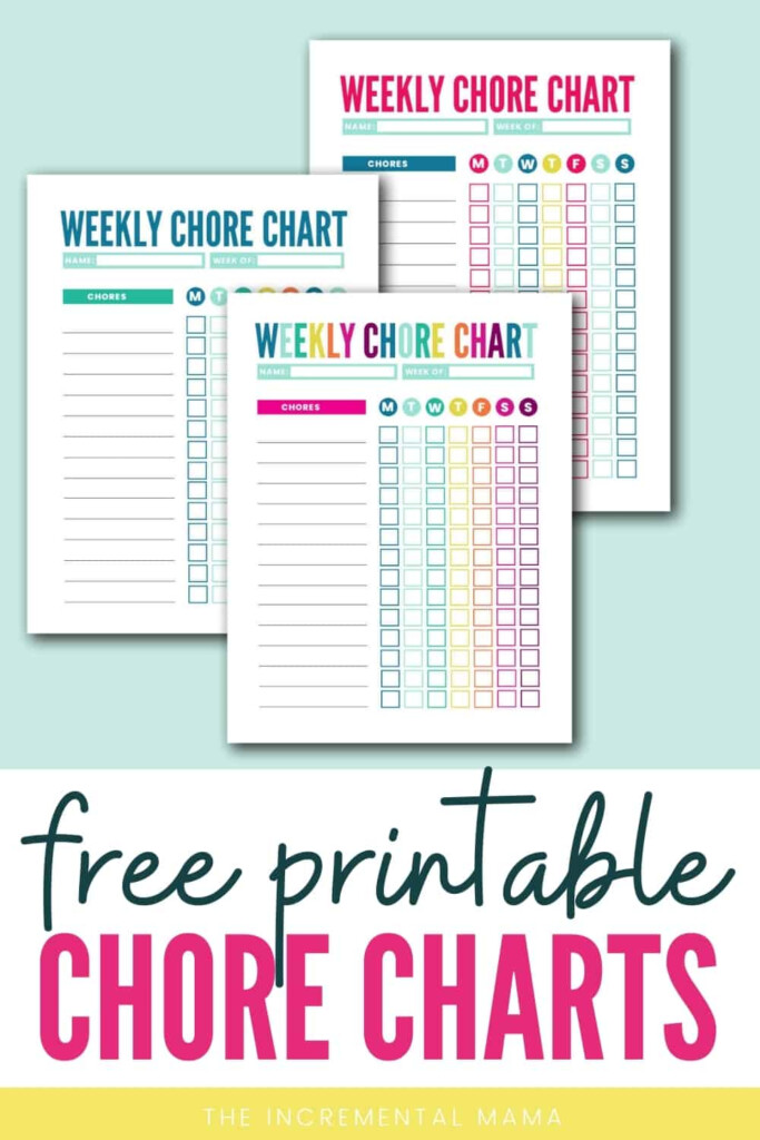 Cute Colorful Free Customizable Chore Chart Printable The 