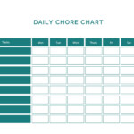 Daily Chore Chart Template In Microsoft Word Template