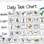 Daily Task Chart Chore Chart Kids Chores Family Daily Etsy