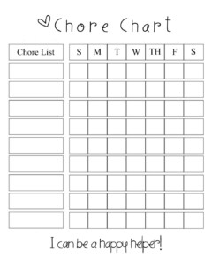 How To Make A Printable Chore Chart Printablechorecha - vrogue.co