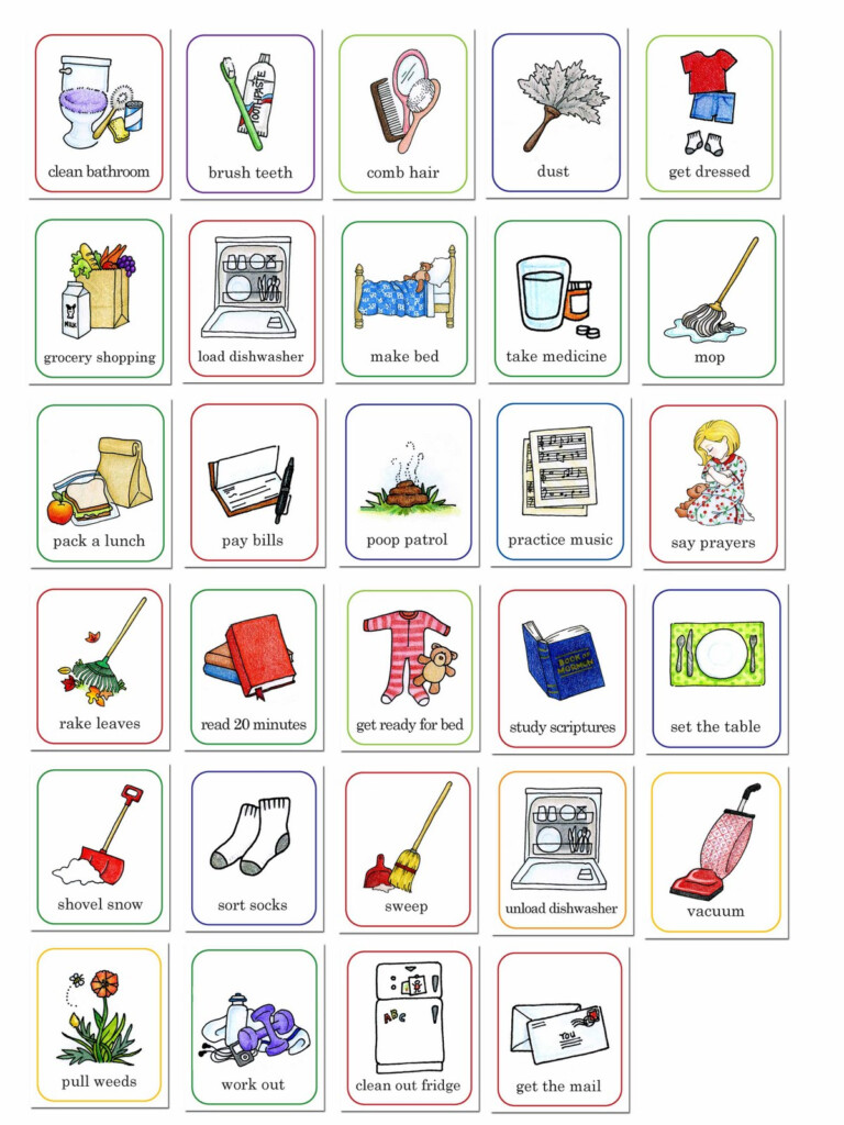 Draw Chore Chart For Kids Clip Art Library