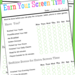 Earn Your Screen Time Free Printable Screen Time Rules Kids Screen