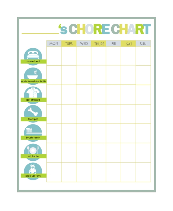 FREE 14 Sample Chore Chart Templates In Google Docs MS Word Pages