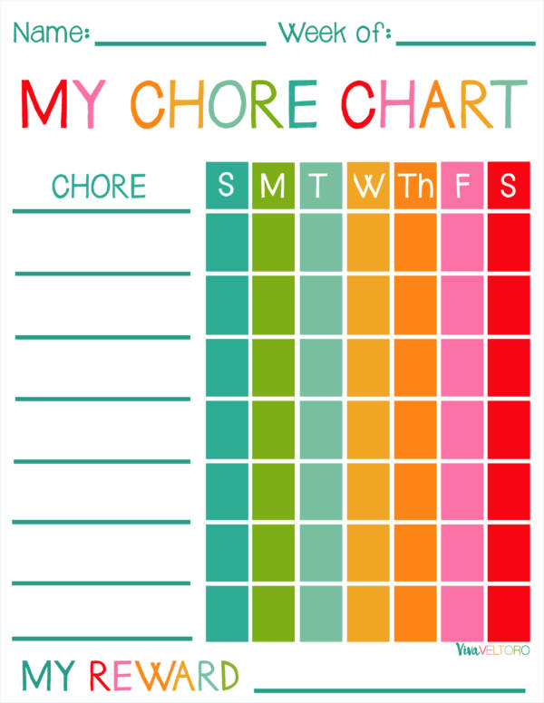 FREE 9 Kid s Chore Schedule Templates In PDF MS Word