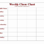 Free Blank Chart Templates Unique Weekly Chore Chart Daily Chore