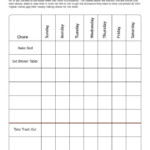 Free Blank Chore Chart Templates For Kids Families