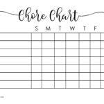 FREE Chore Chart Template 101 Different Designs