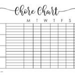 FREE Chore Chart Template 101 Different Designs