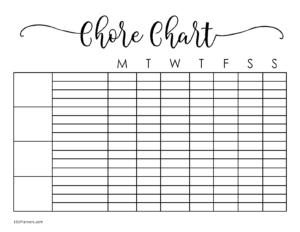 Free Chore Chart Maker Printable - PrintableChoreCharts.net