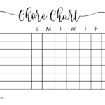 FREE Chore Chart Template 101 Different Designs