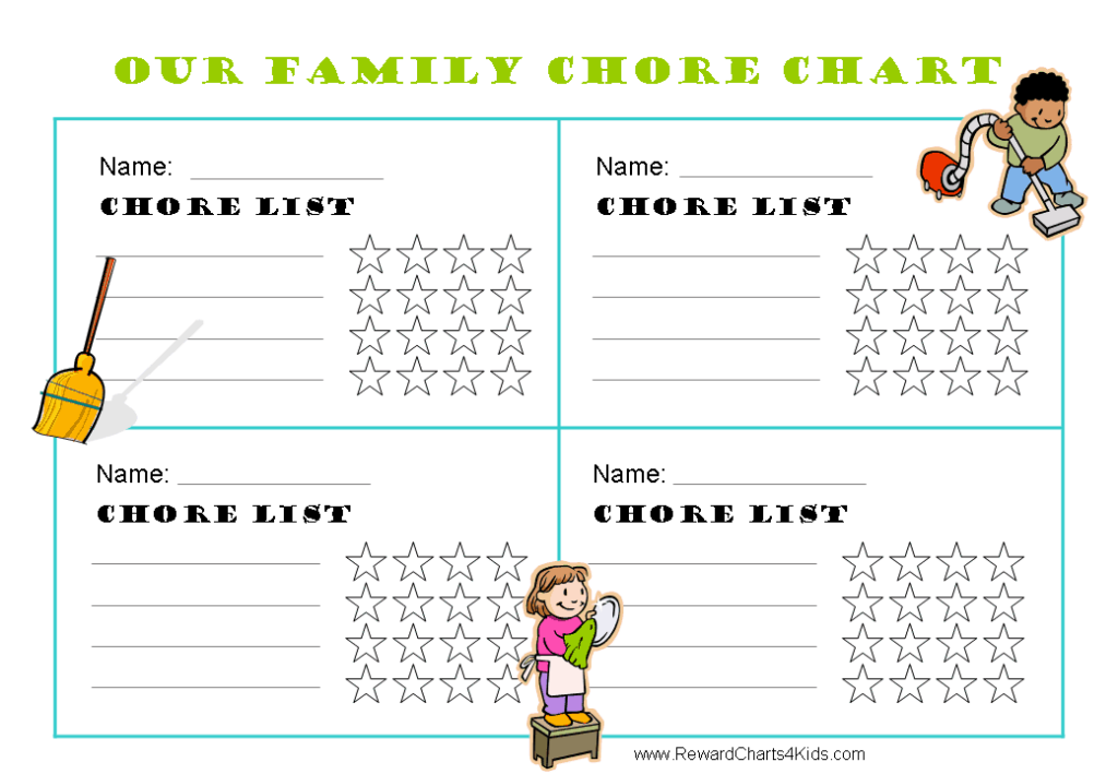 Free Family Chore Chart