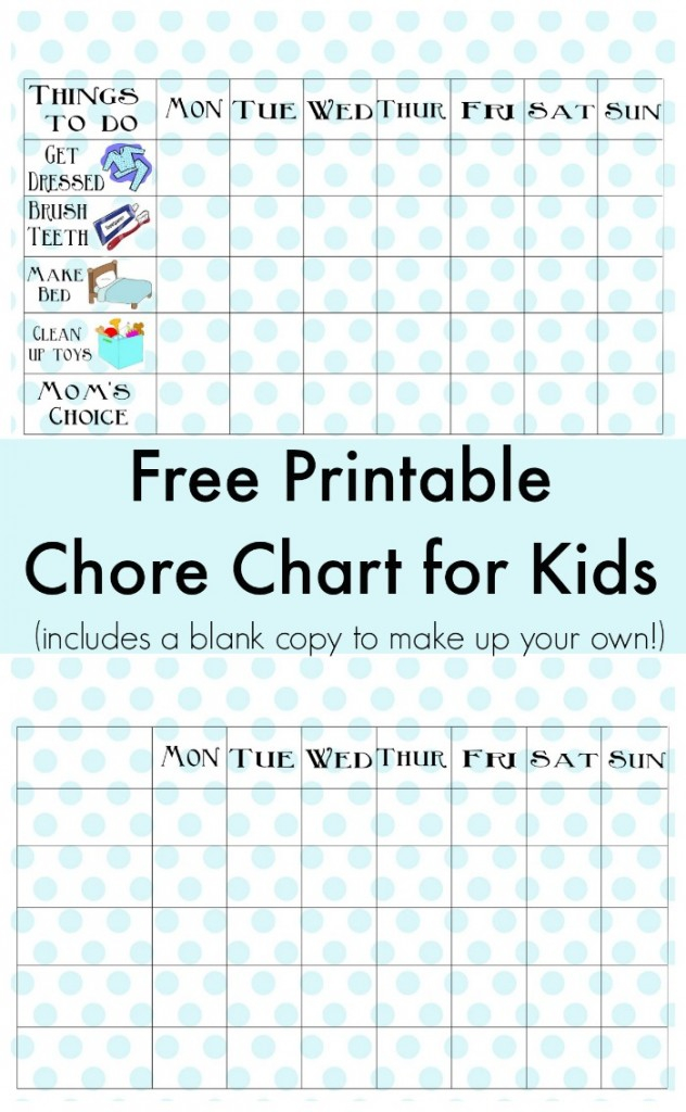 Free Printable Chore Chart