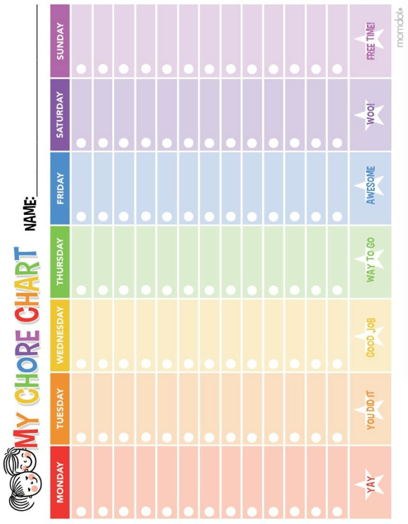 Free Printable Chore Chart