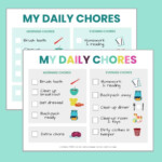 Free Printable Chore Chart For 5 6 Year Olds The Incremental Mama