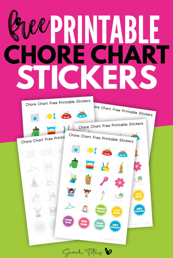 Free Printable Chore Chart Stickers Printable Chore Chart Free 