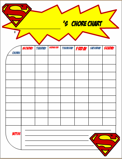 Free Printable Chore Charts For Boys The Joys Of Boys