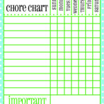 Free Printable Chore Charts For Multiple Children Free Printable