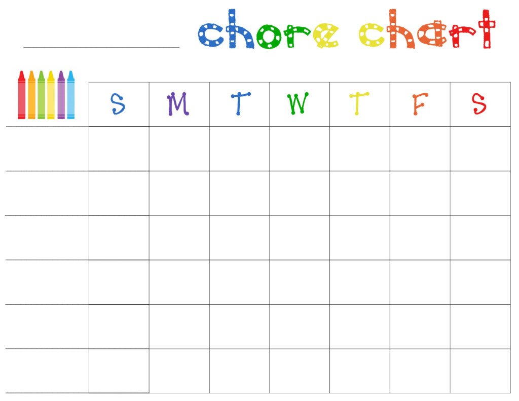 Free Printable Chore Charts For Toddlers Chore Chart For Toddlers 