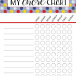 FREE Printable Chore Charts Six Clever Sisters Printable Chore