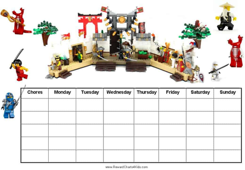 Free Printable Chore Charts With Ninjago