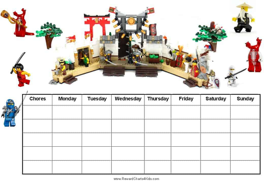 Free Printable Chore Charts With Ninjago