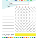 Free Printable Chore Reward Chart 2019 Kids Chore Chart Printable