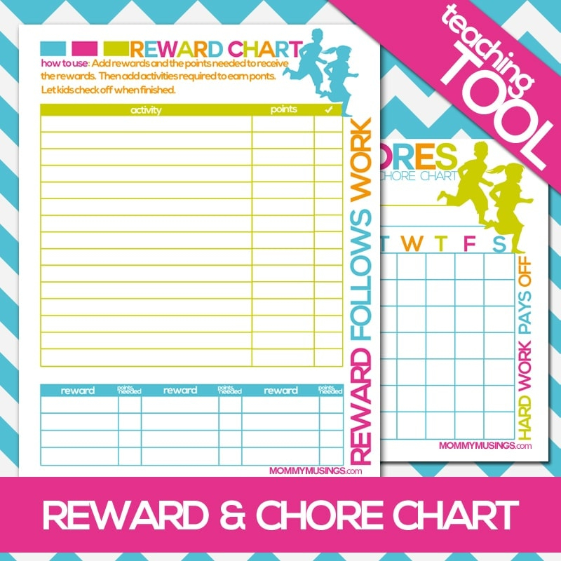 FREE Printable Kids Chore Rewards Chart