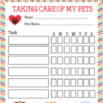 Free Printable Pet Responsibility Chart For Kids