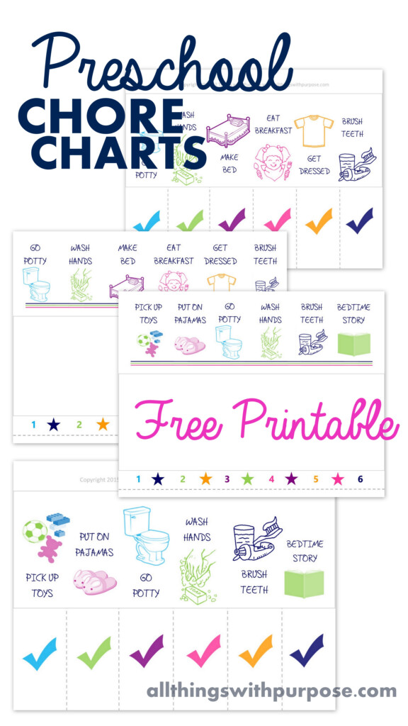 Free Printable Preschool Chore Charts